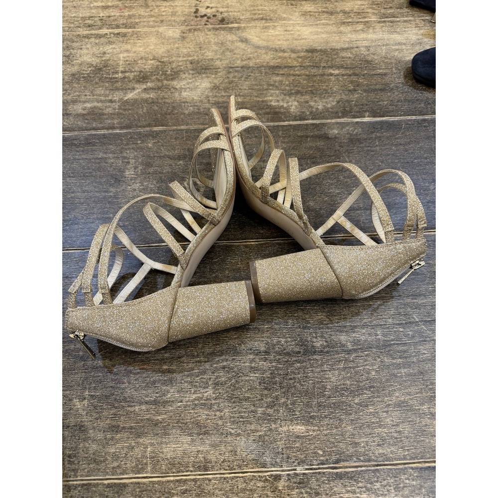 Women's Jessica Simpson‎ Stassey Glitter Champagne Size 8.5 Strappy Fairy Disco - Picture 6 of 9